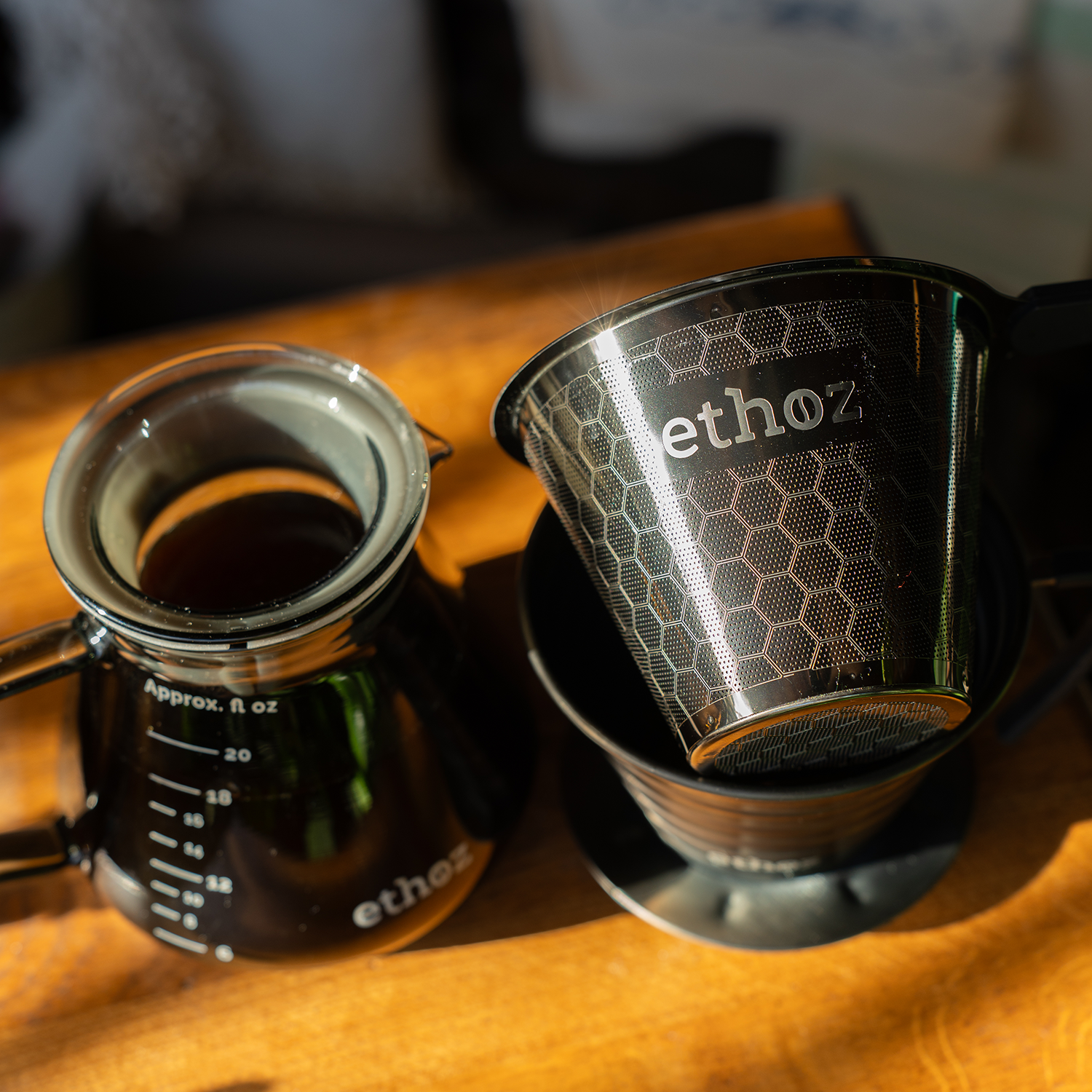 ethoz® Glass Carafe – Paired with ethoz® Pour Over