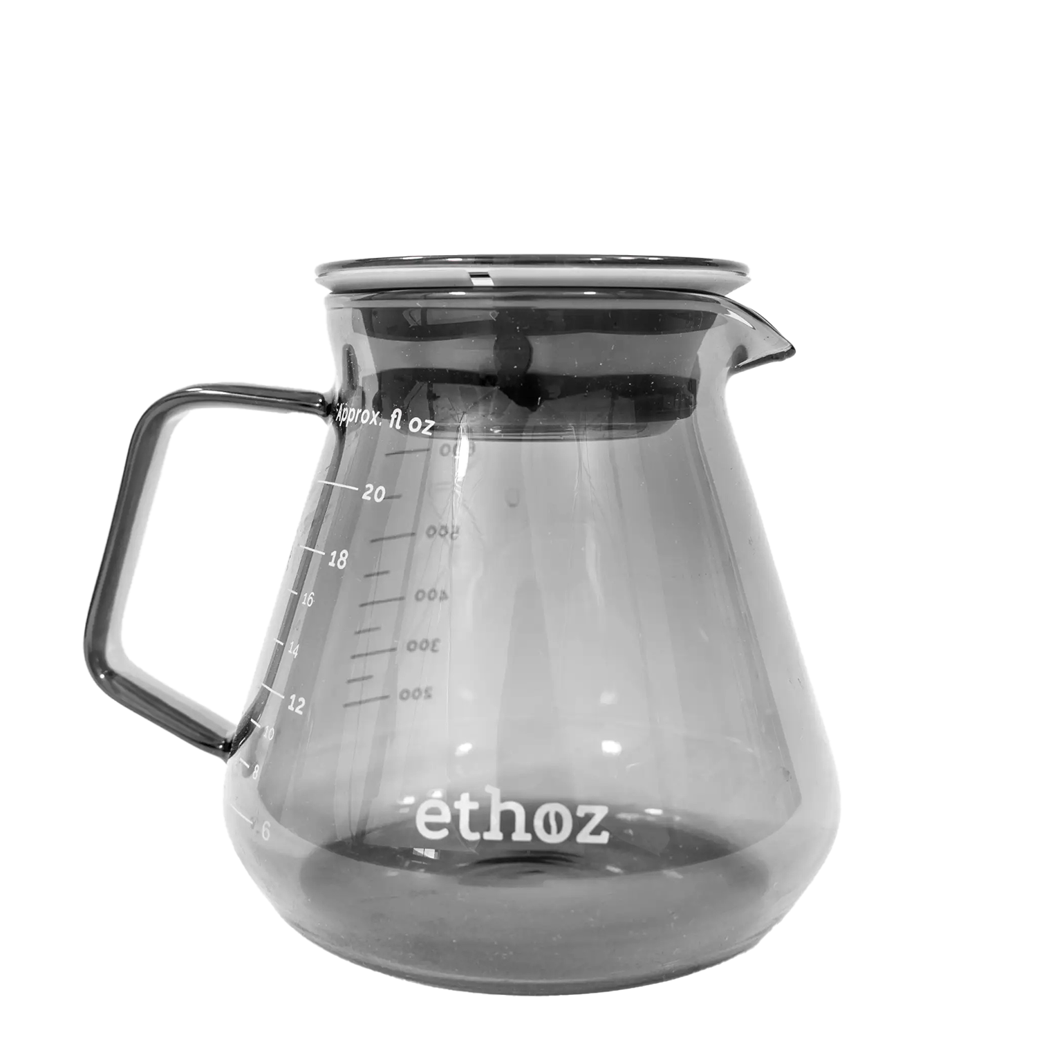 ethoz® Glass Carafe – 20 oz Smoky Glass Pitcher