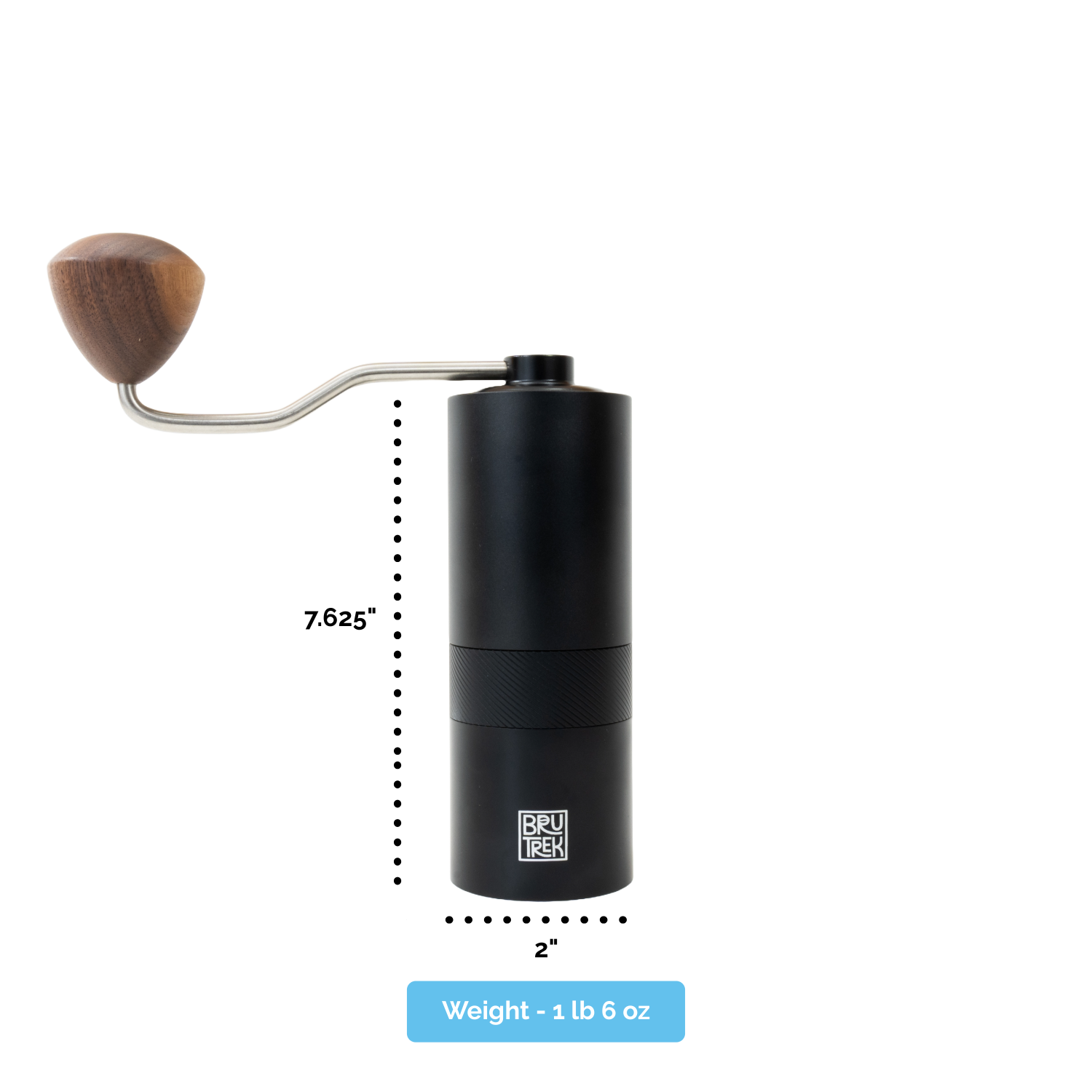 BruTrek® Hand Coffee Grinder – stainless steel manual burr grinder for travel