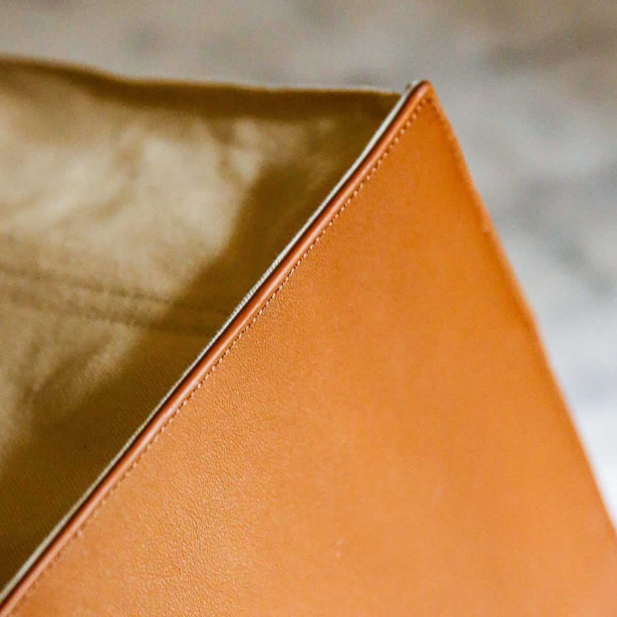 Deluxe Multi-Pocketed Canvas Market Tote with Genuine Leather top view showing tan leather detail.