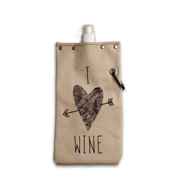 Canvas 750ml Canteen - I Love Wine