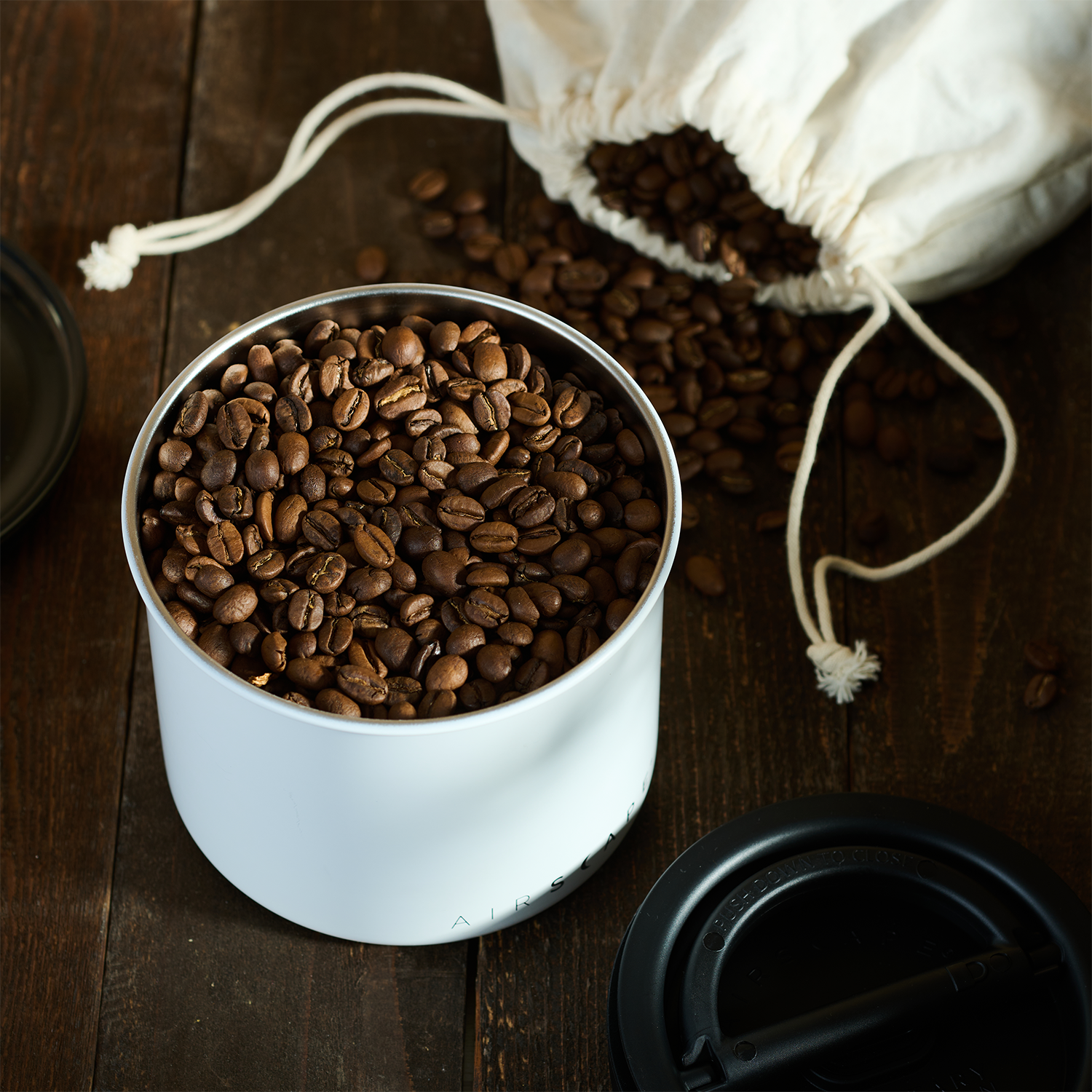 Airscape® Coffee Canister | White 4-inch Small - Planetary Design