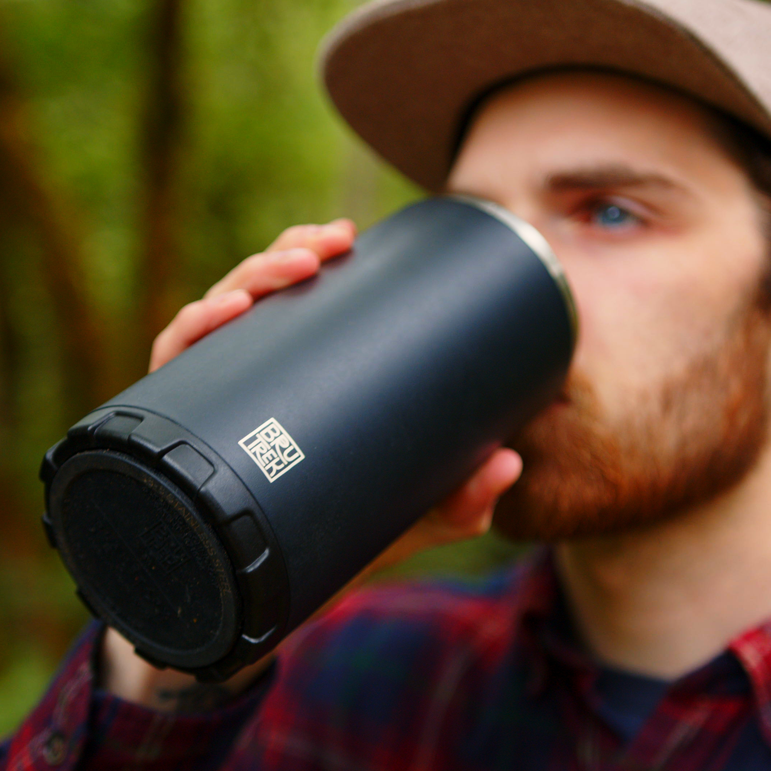 BruTrek® Steel Toe 3.0 Travel Press 20oz in Obsidian – insulated French press mug