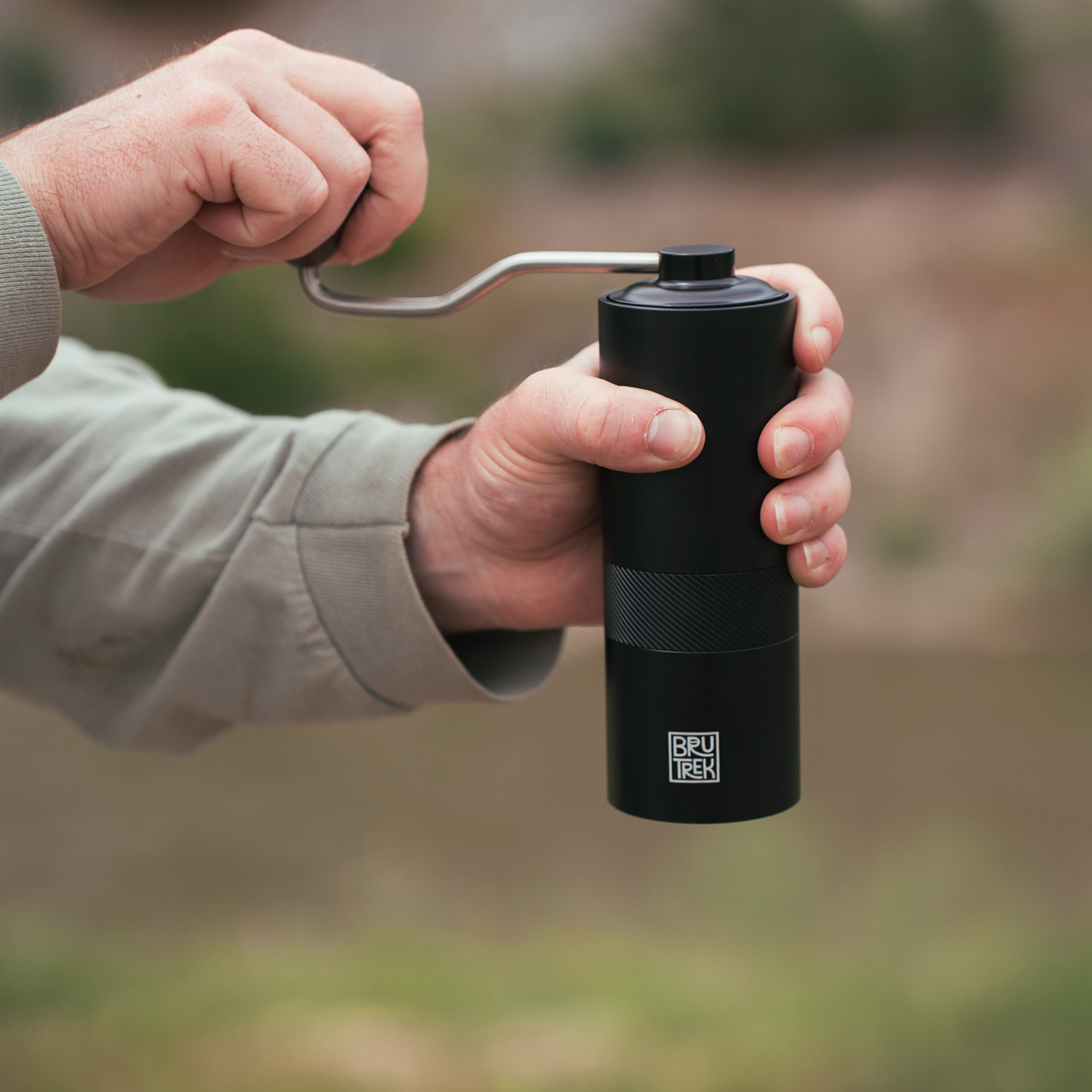 BruTrek® Hand Coffee Grinder – stainless steel manual burr grinder for travel