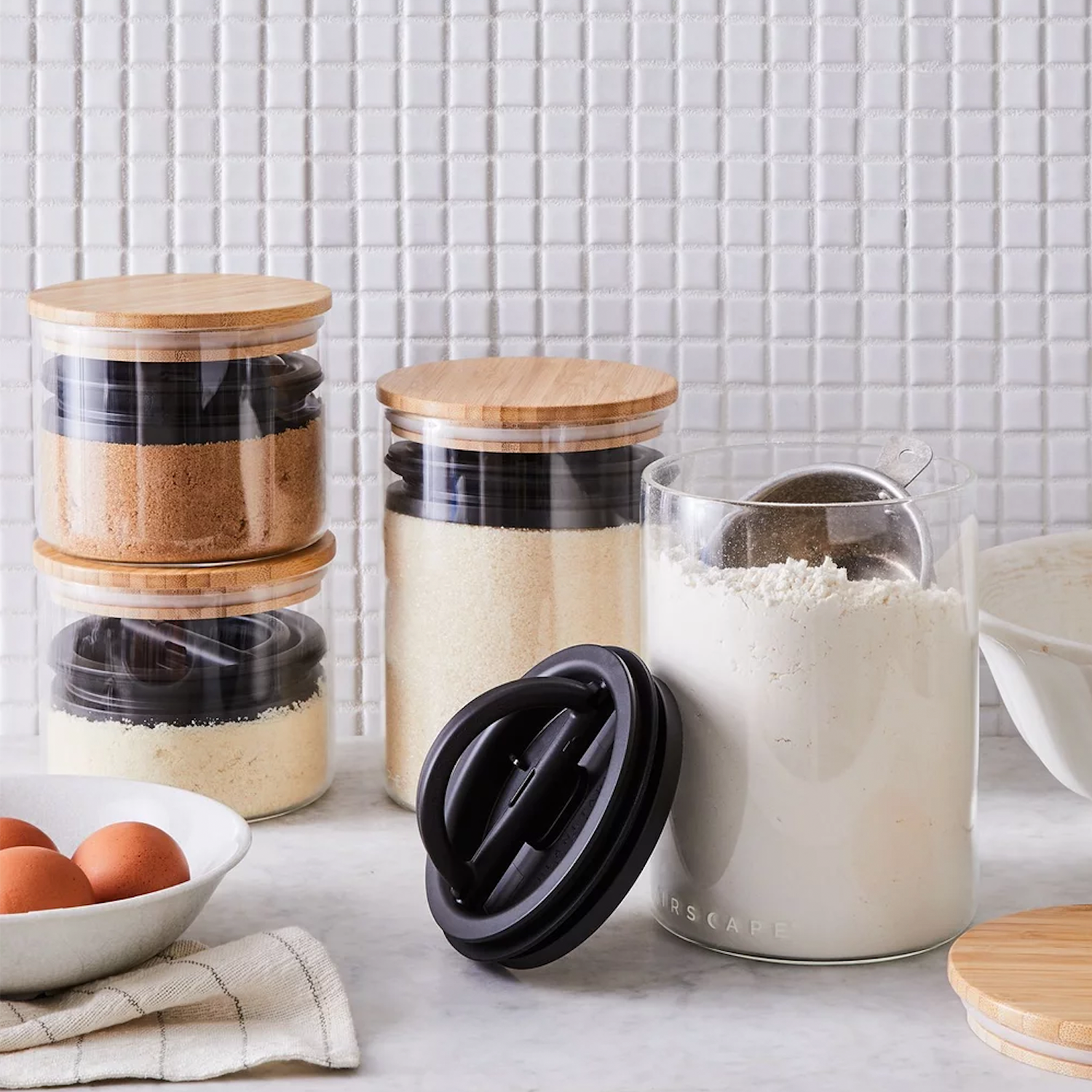 Airscape® Glass Coffee Canister – Airtight Storage – Planetary Design