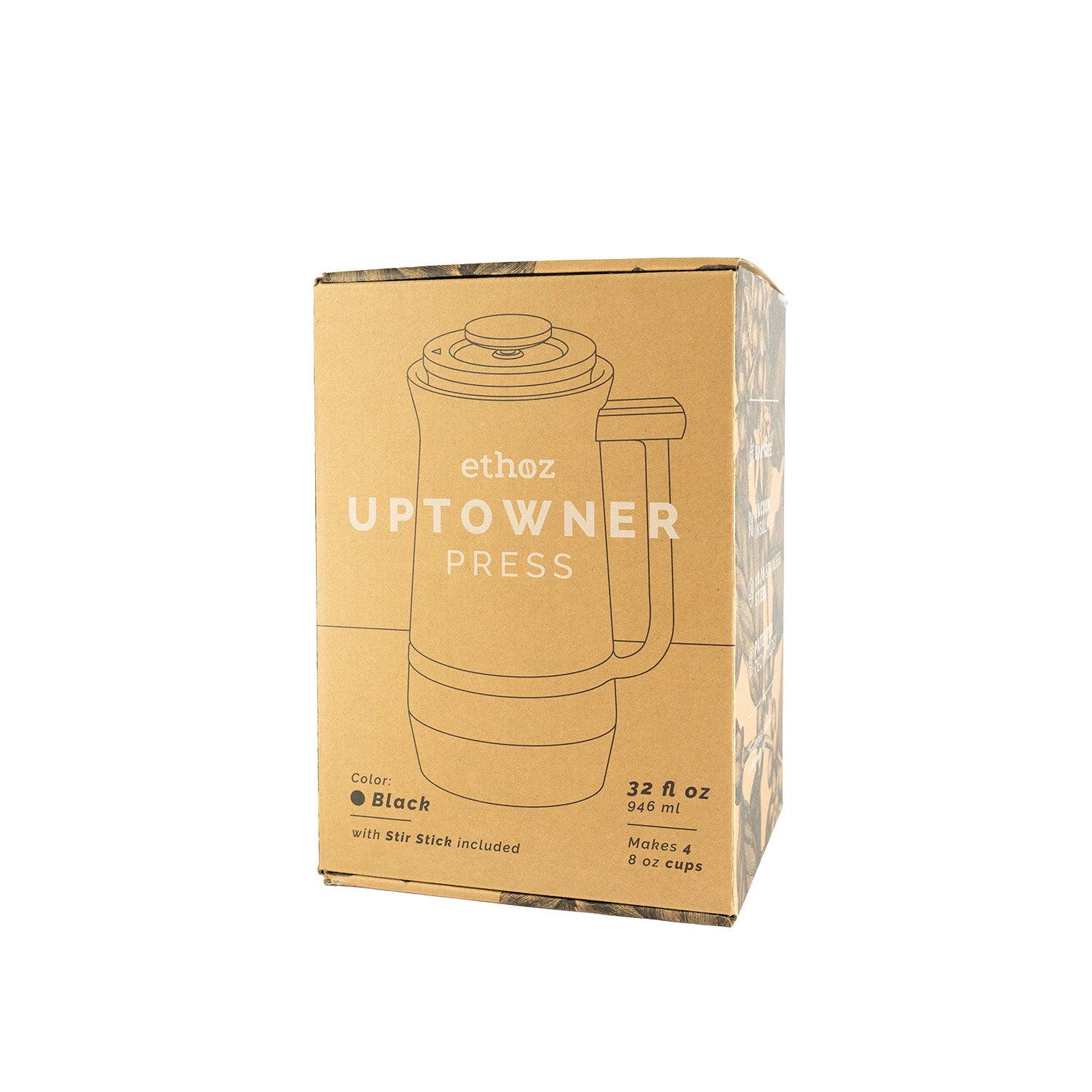 ethoz® Uptowner French Press – Double-Wall 32oz – Planetary Design