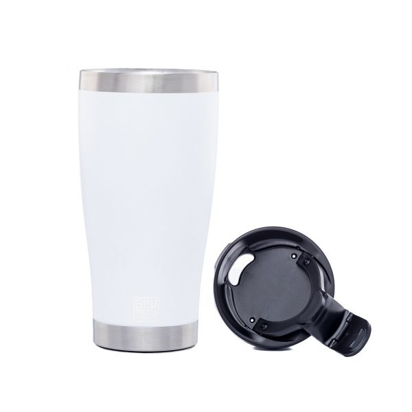 Photo of white tumbler cup with lid off.