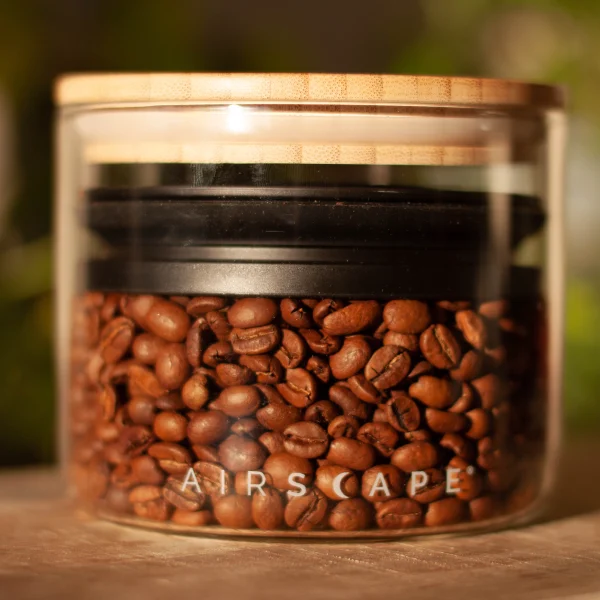 Small Airscape Glass Coffee Storage Container in Coffee Shop