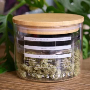 small stash jar, fresh weed