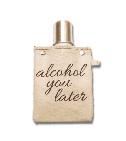 4oz Canvas Flask with metal shot glass