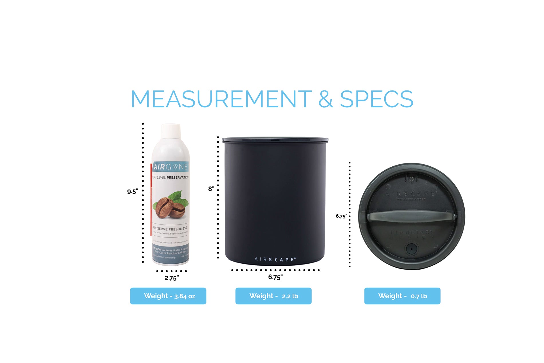 5lbs Coffee Reserve – Airscape Kilo Canister Set