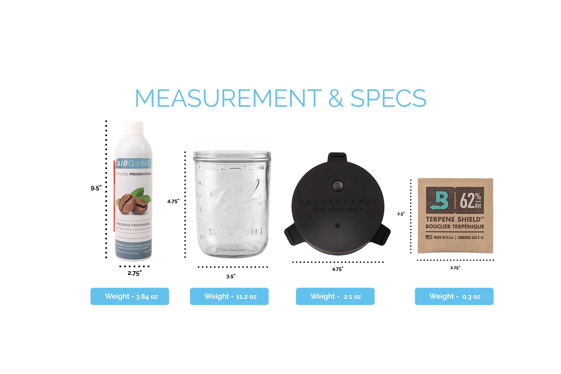 Buddy Flowers Fresh Kit – Mason Jar Weed Storage – Planetary Design