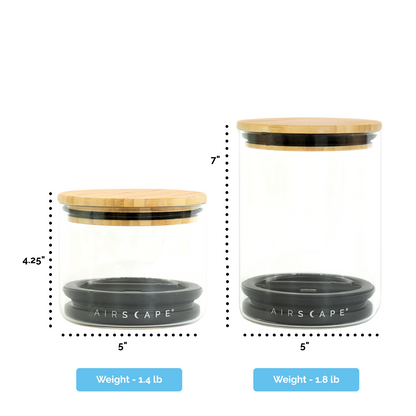 Airscape® Glass Coffee Canister – Airtight Storage – Planetary Design