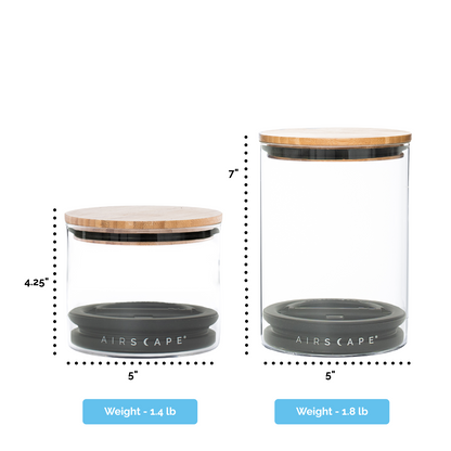 Airscape® Glass Coffee Canister – Airtight Storage – Planetary Design