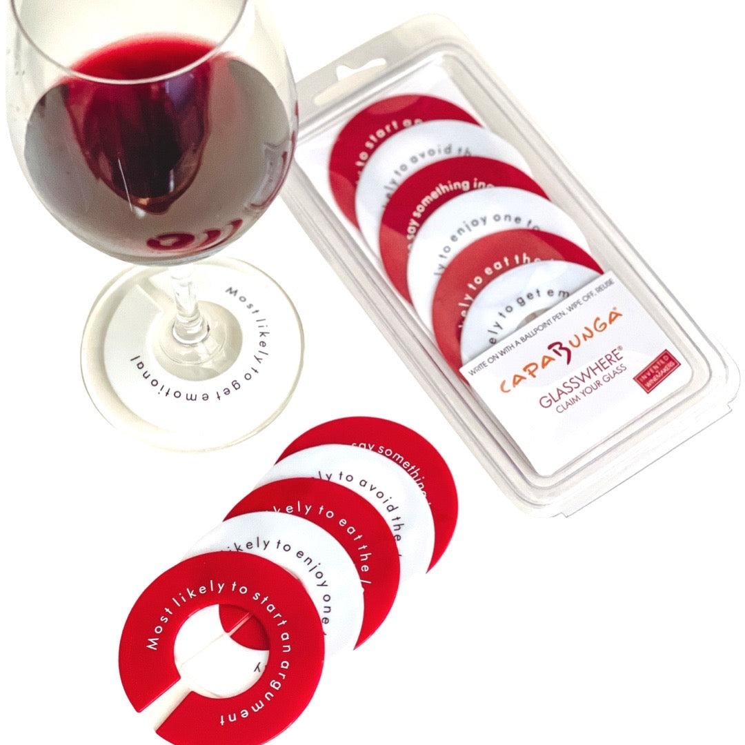 Silicone Identifiers For Wine Glasses - Holiday