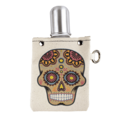 4oz Canvas Flask with metal shot glass