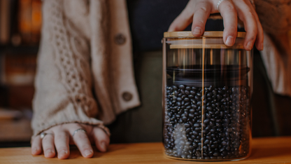 Airscape® Glass Coffee Canister – Airtight Storage – Planetary Design