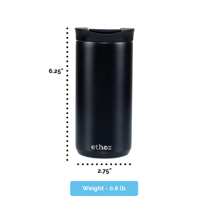 ethoz® Minimalist Mug – 12 oz Matte Black Coffee Mug

