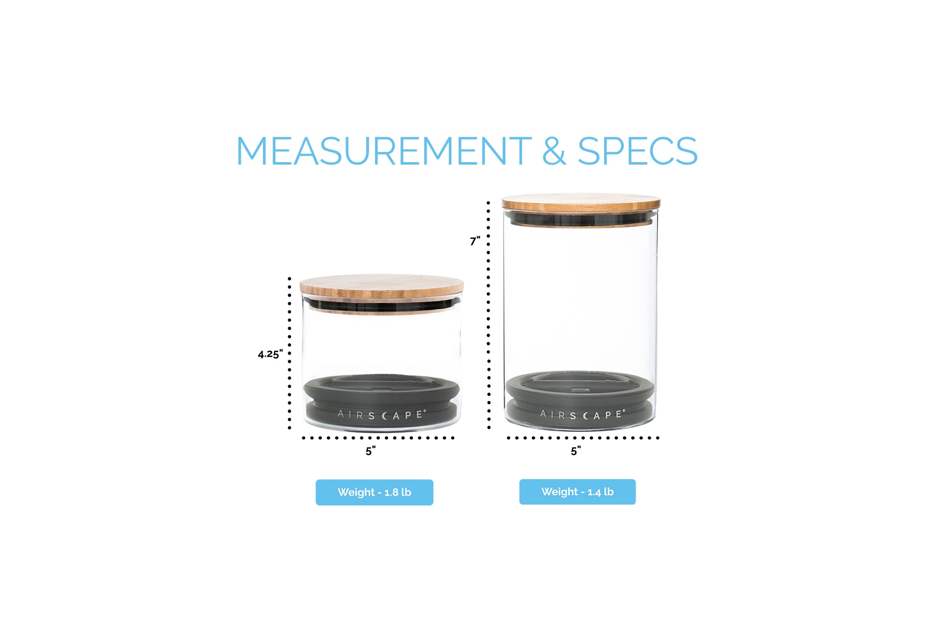 Airscape® Glass Coffee Canister – Airtight Storage – Planetary Design