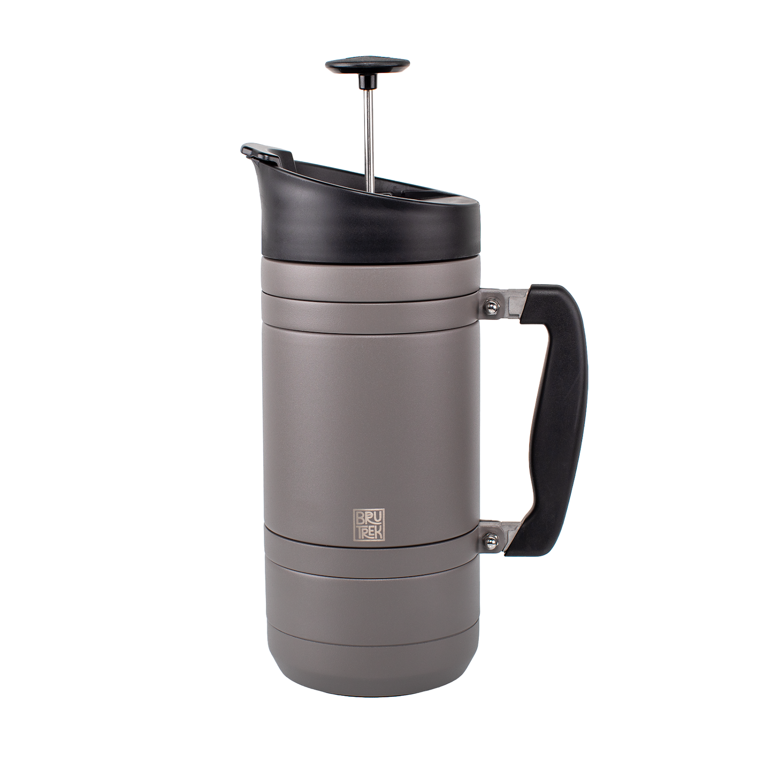 BaseCamp French Press – Storm Gray – camp-ready coffee brewer

