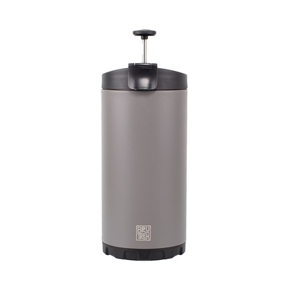 BruTrek® Steel Toe 3.0 Travel Press 20oz in Storm Gray – vacuum-insulated coffee mug

