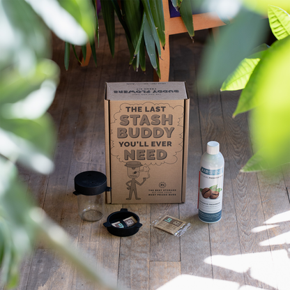 Buddy Flowers Fresh Kit with Airgone – Mason Jar Weed Storage – Planetary Design