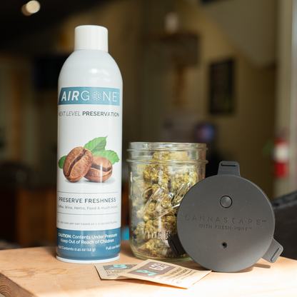 Buddy Flowers Fresh Kit with Airgone – Mason Jar Weed Storage – Planetary Design