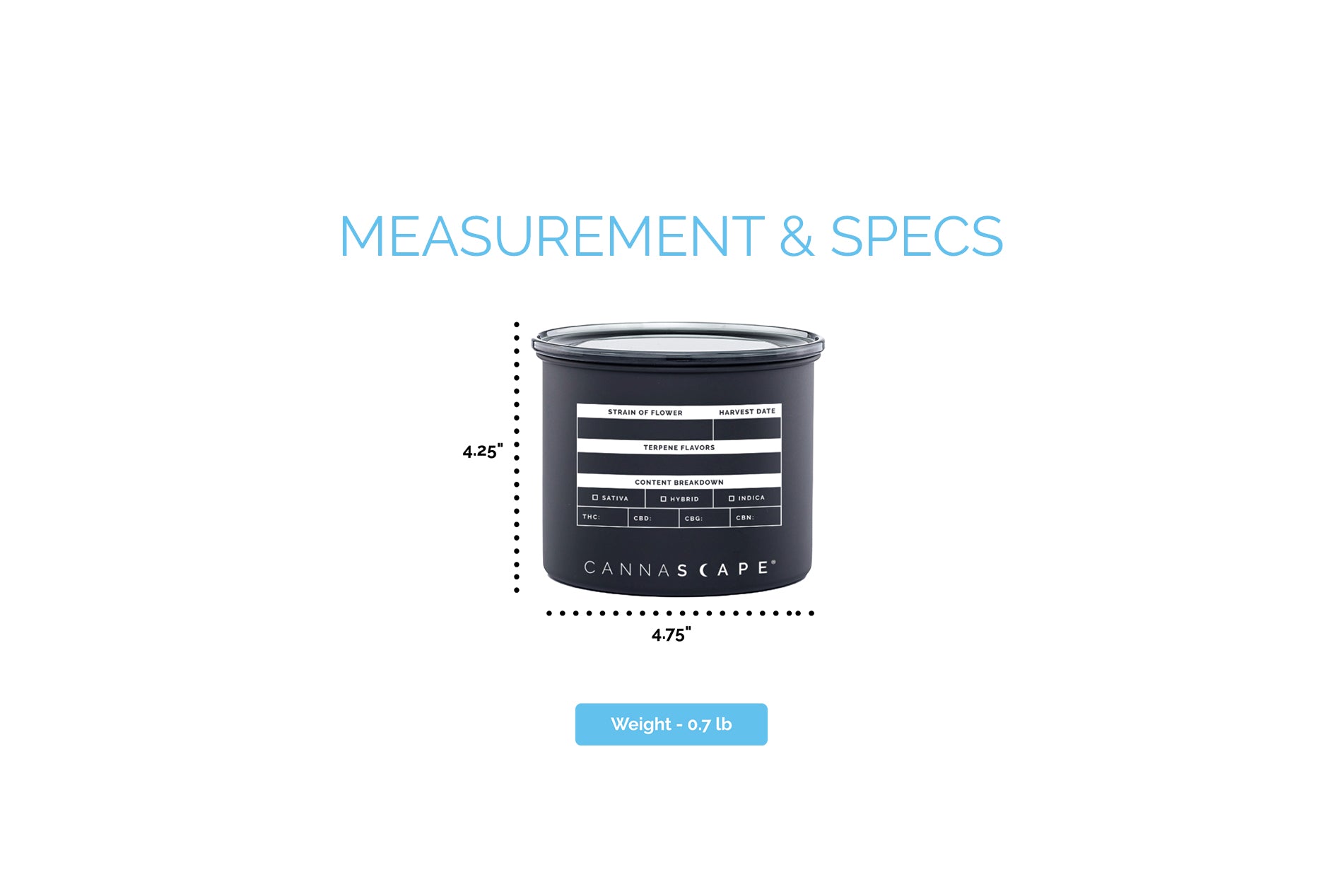 Cannascape® Stainless Jar | Airtight Weed Storage – Planetary Design