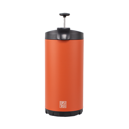 BruTrek® Steel Toe 3.0 Travel Press 20oz in Red Rock – portable stainless coffee press

