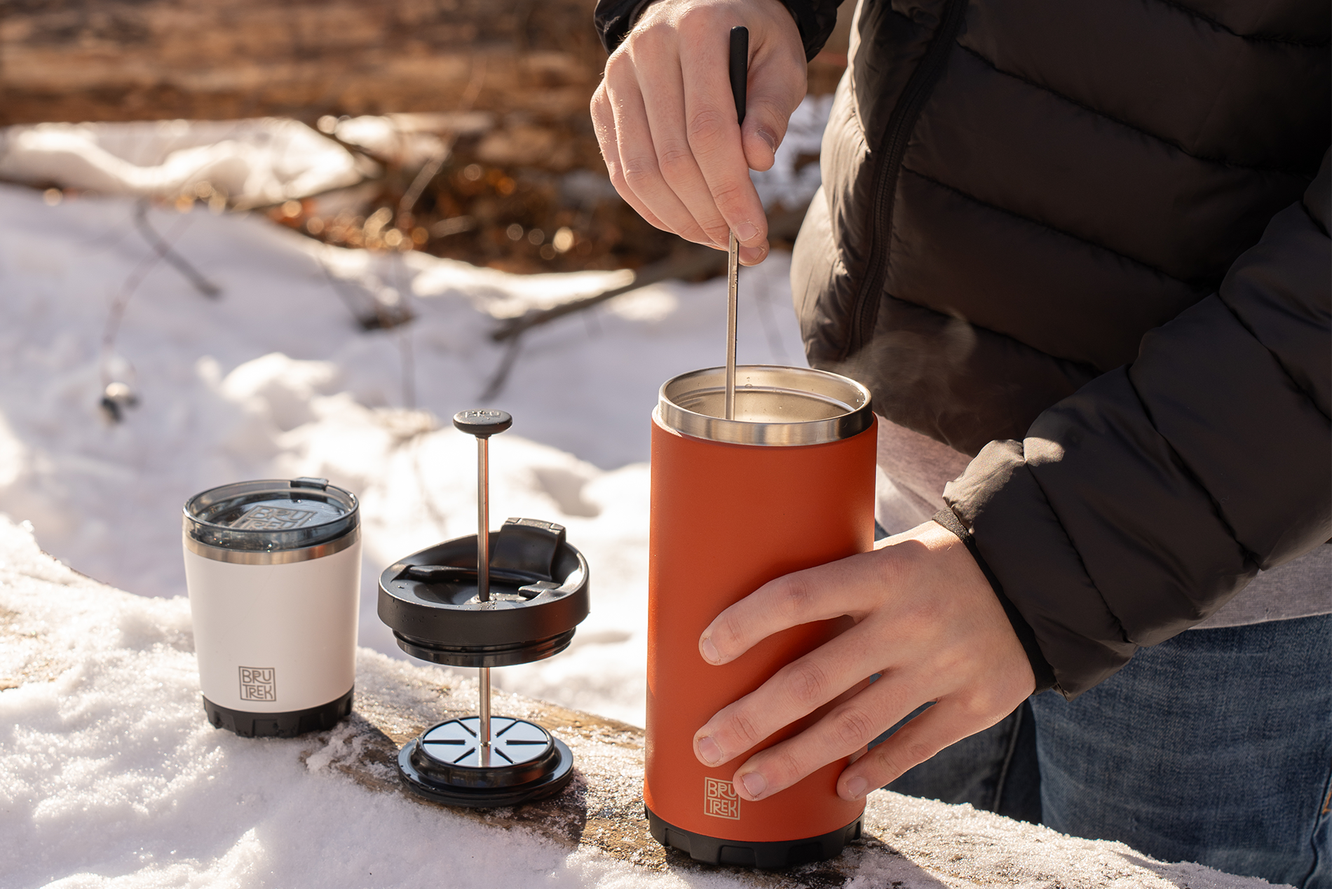 BruTrek® Steel Toe 3.0 – Travel French Press – Planetary Design
