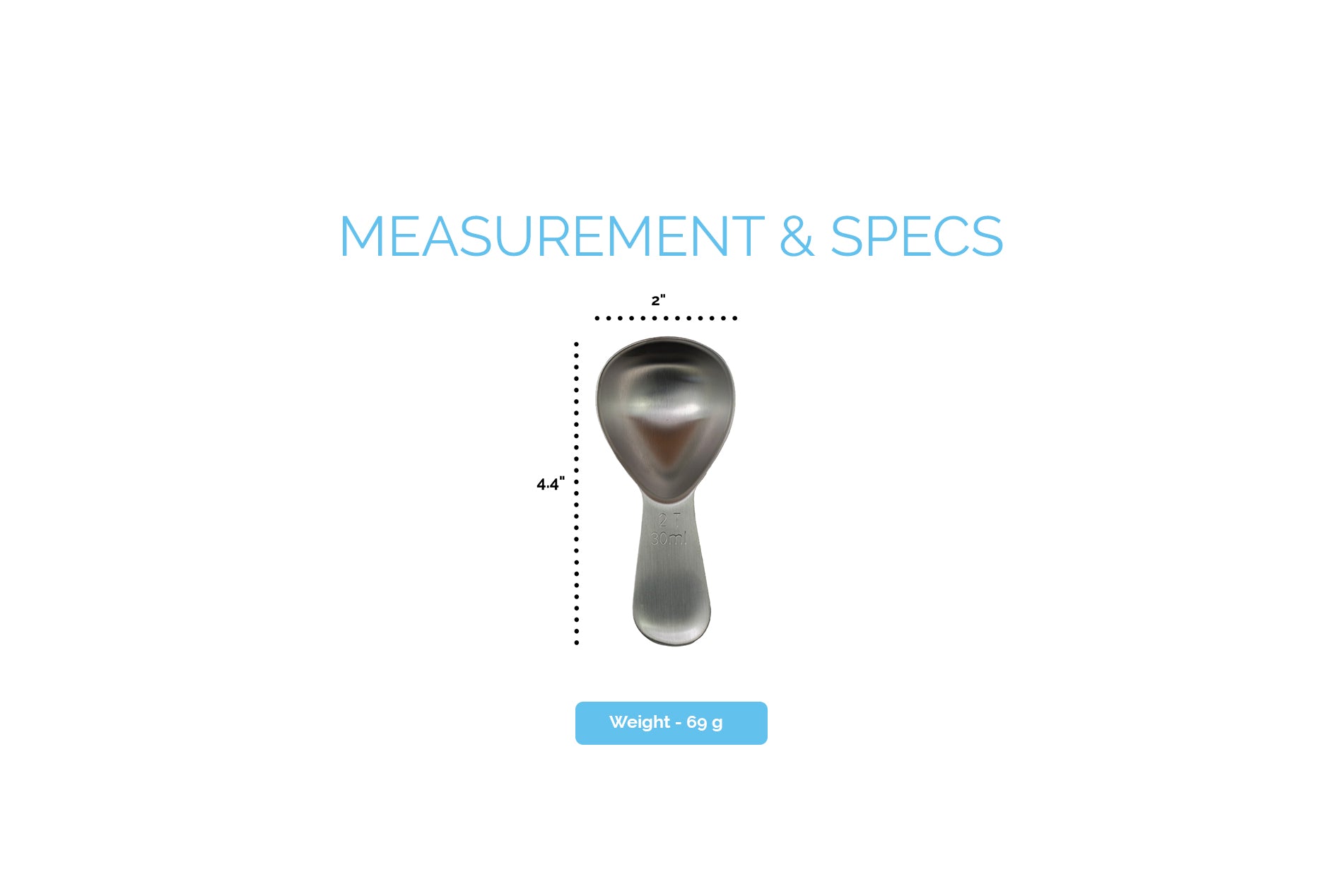 Coffee Scoop – 2 Tbsp Stainless Spoon for Brewing – Planetary Design