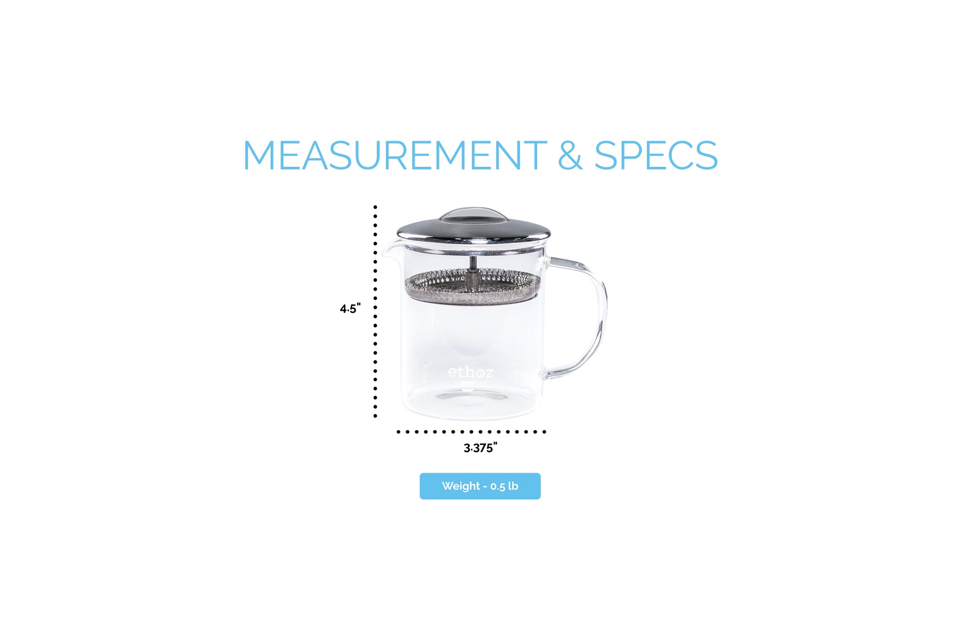 ethoz® Glass Tea Brewer – Borosilicate Infuser – Planetary Design