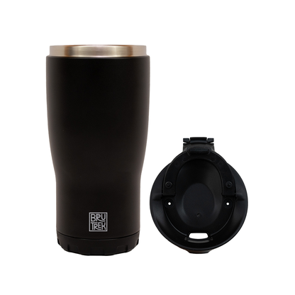 16oz BruTrek® Adventure Tumbler in Obsidian black – insulated travel mug
