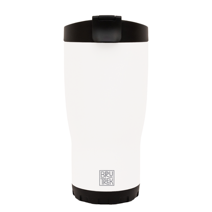 16oz BruTrek® Adventure Tumbler in Snowflake white – coffee tumbler