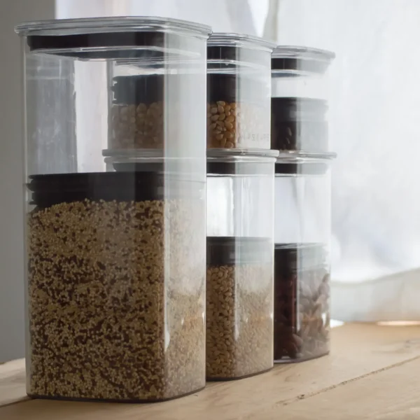Stylish Kitchen Food Storage Containers on counter