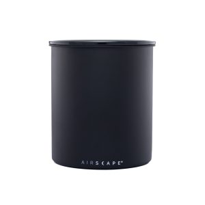 Photo of matte black Airscape Kilo (large) coffee canister