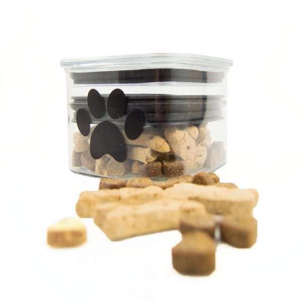 Photo of small sized Airscape pet treat storage with baked dog bones