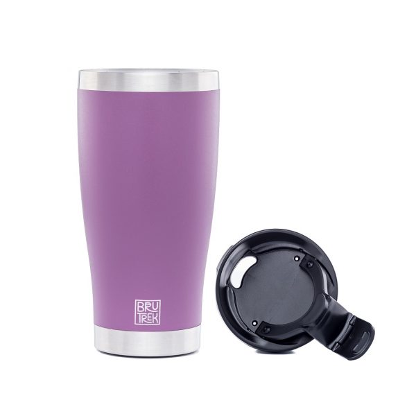 Photo of purple tumbler cup with lid off.