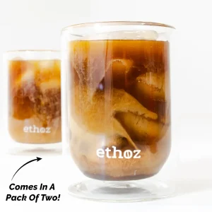 ethoz glass tumblers, comes in a two pack