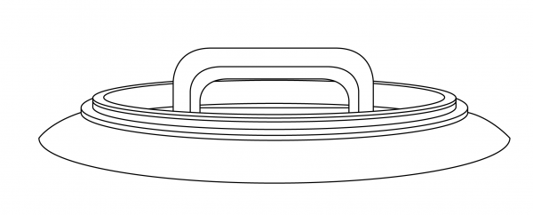 line drawing of the airscape bucket insert lid