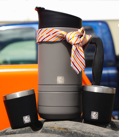 BaseCamp French Press with Father's Day Tie