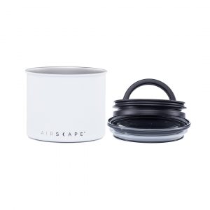 airscape coffee storage, white coffee canister, coffee fresh