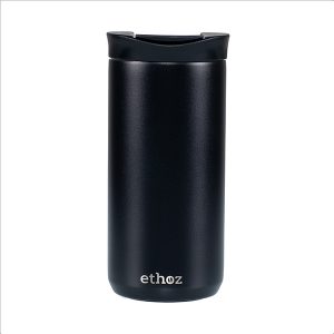 minimalist mug, black insulated mug, stylish coffee mug