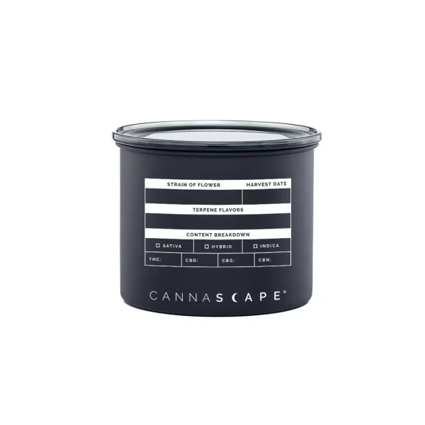 Cannascape black weed storage container