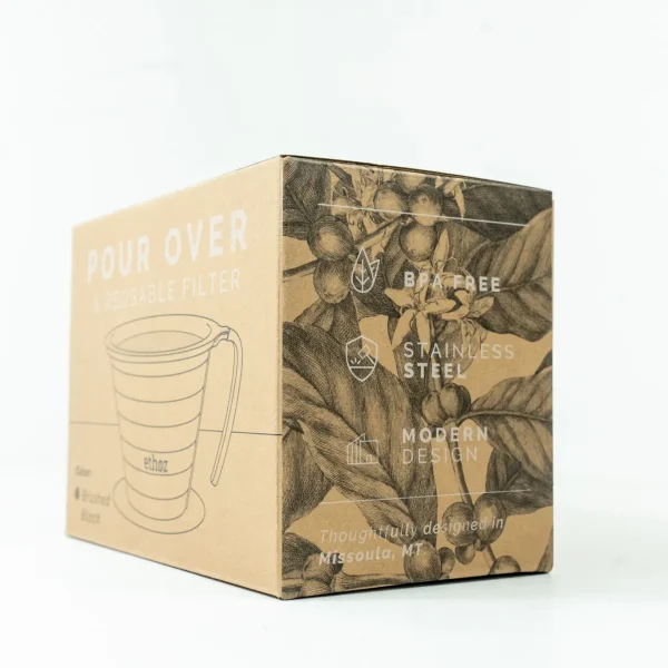 Pour Over Side View, Pour Over Packaging