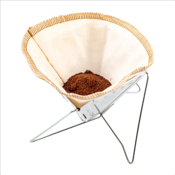 collapsible pour over with coffee sock